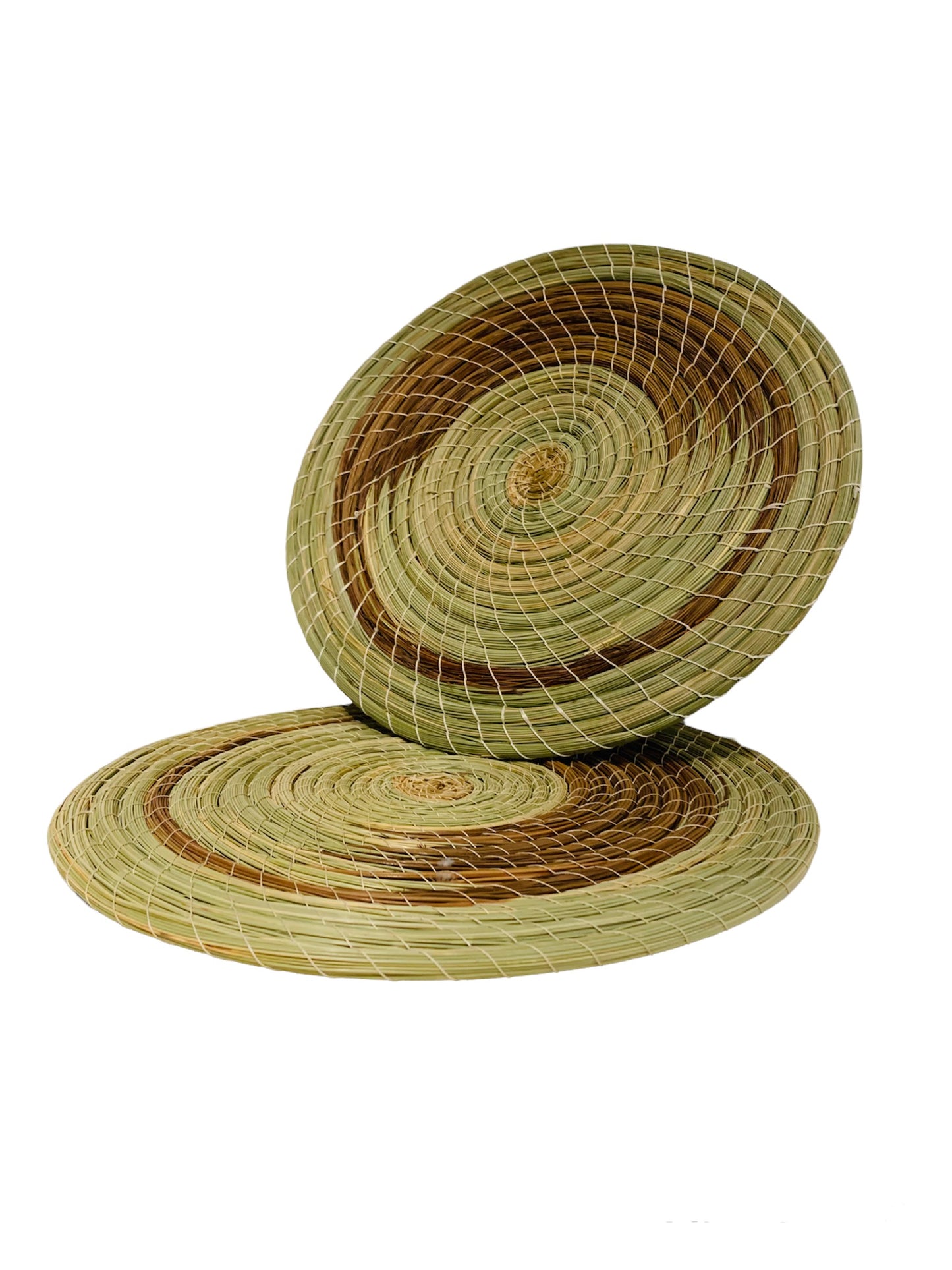 PANIER + 2 SETS DE TABLE - en Nattes ( Halfa ) - HAL/705/SER/MAR