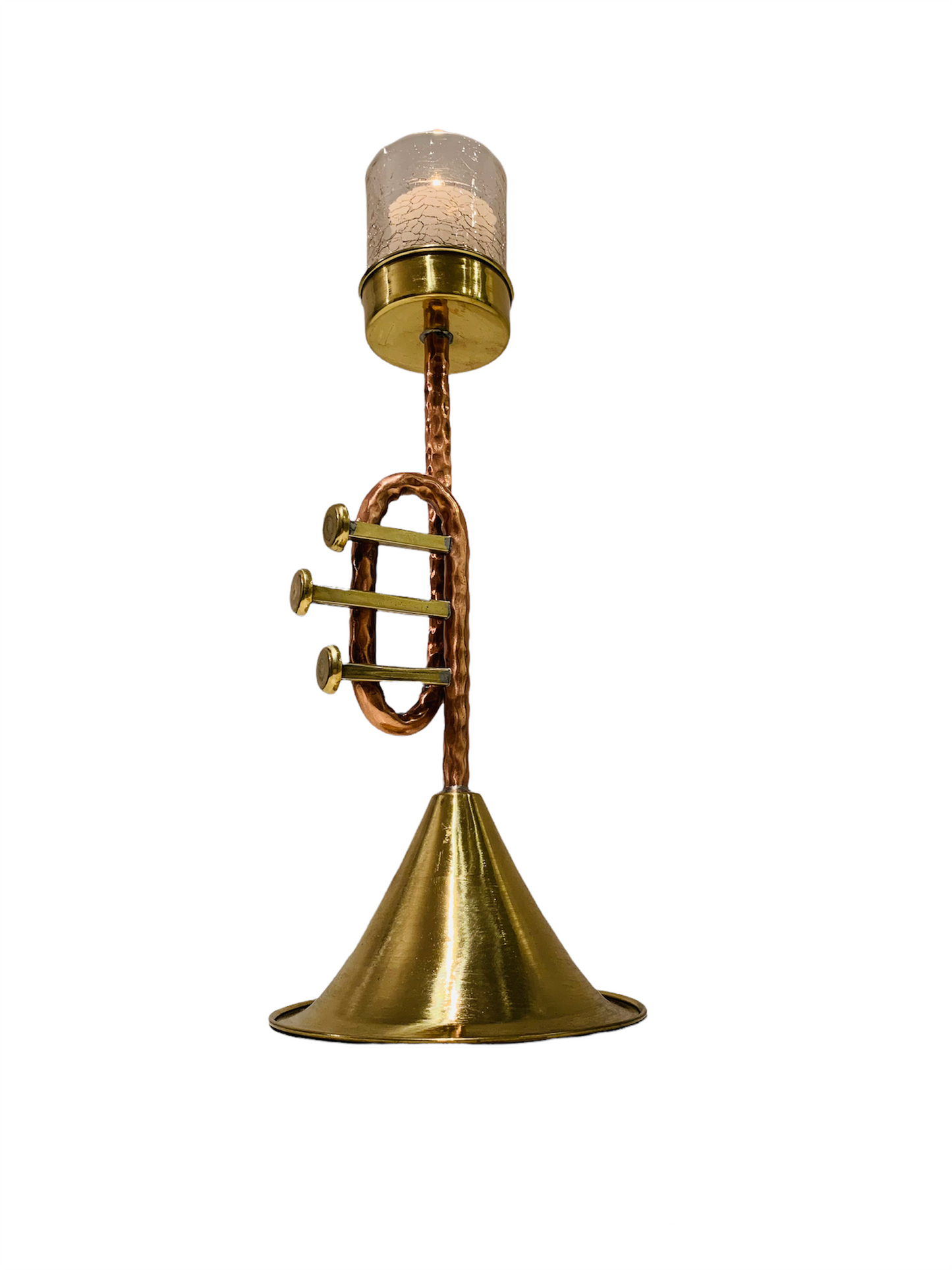 BOUGEOIR - Trompette Rectangulaire en Cuivre  - CUI/301/TRO/REC