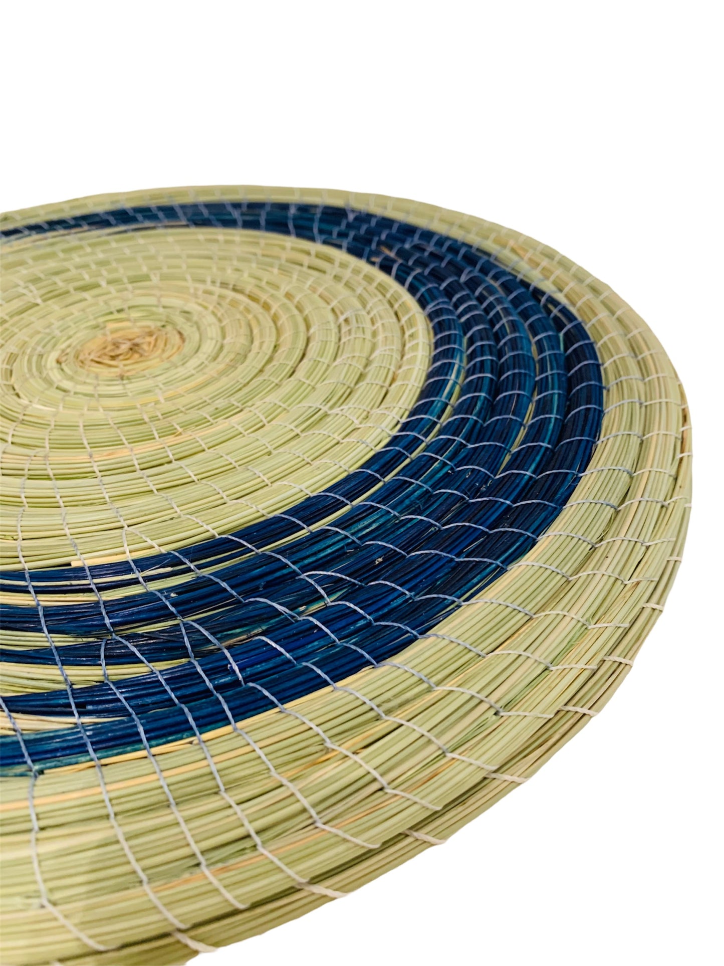 PANIER + 4 SETS DE TABLE - en Nattes ( Halfa ) - HAL/704/SER/BLE